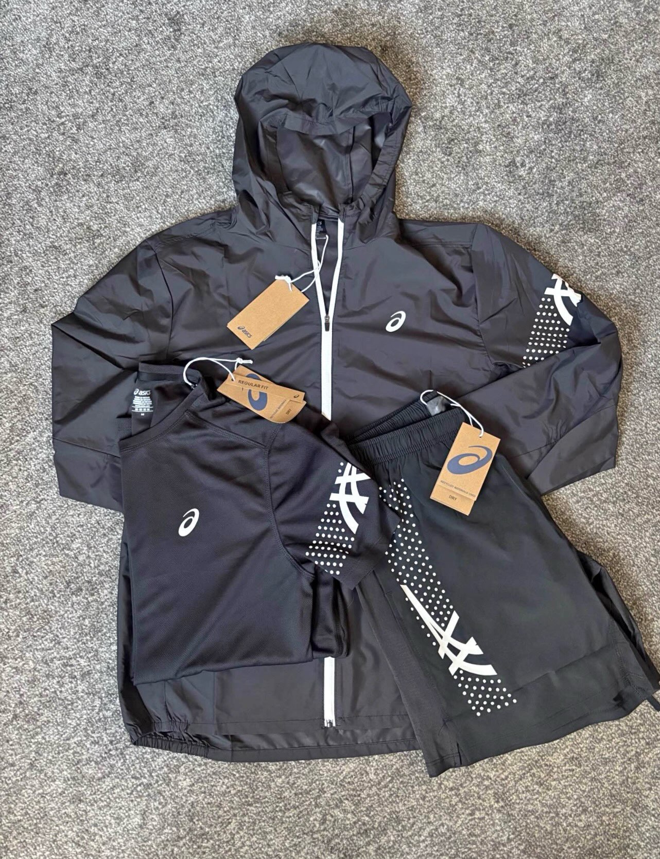 Matching ASICS sportswear